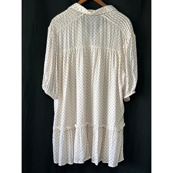 Zara Cream Polka Dot Mini Dress - Picture 7 of 14